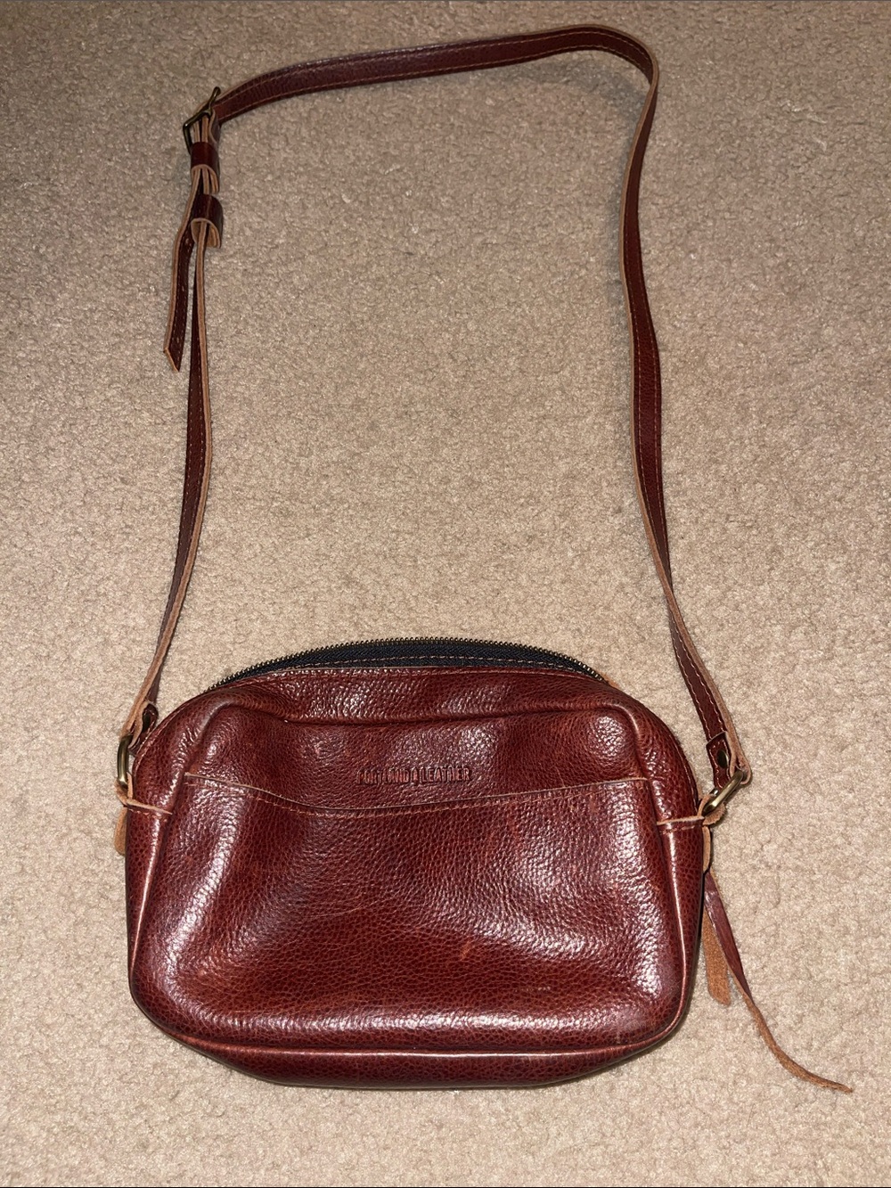 Portland Leather Crossbody Bag in Brown